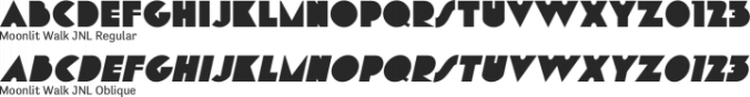 Moonlit Walk JNL Font Preview