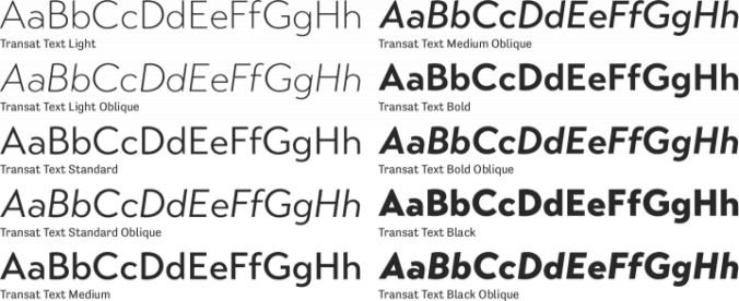 Transat Text Font Preview