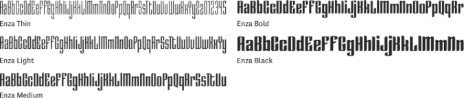 Enza Font Preview