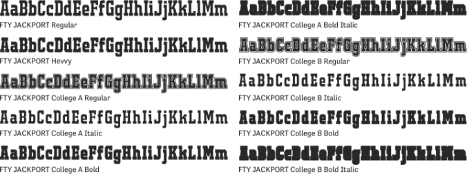 FTY JACKPORT Font Preview