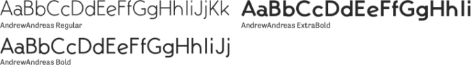 AndrewAndreas Font Preview