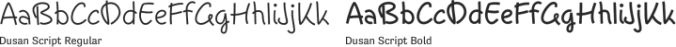 Dusan Script Font Preview