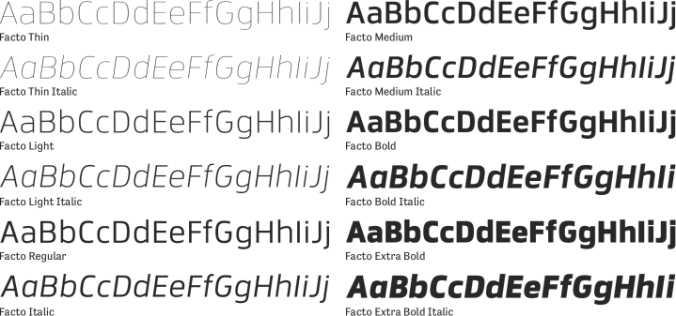 Facto Font Preview