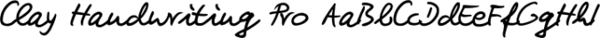 Clay Handwriting Pro Font Preview