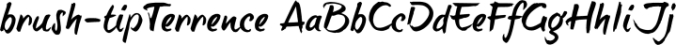 brush-tip Terrence Font Preview