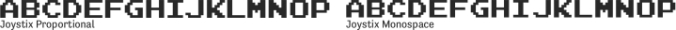Joystix Font Preview