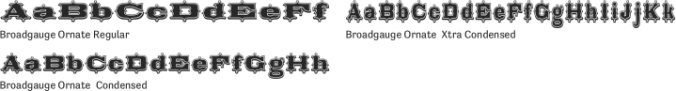 Broadgauge Ornate Font Preview
