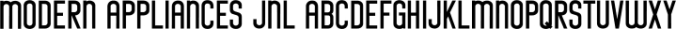 Modern Appliances JNL Font Preview