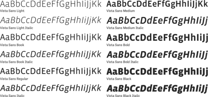 Vista Sans Font Preview