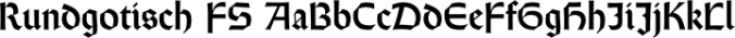Rundgotisch FS Font Preview