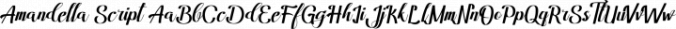 Amandella Script Font Preview