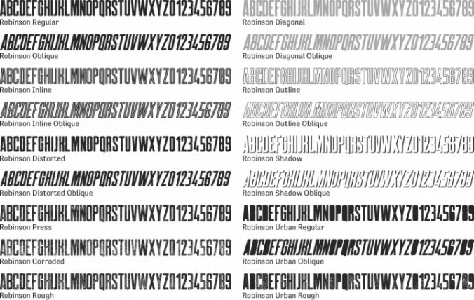 Robinson Font Preview