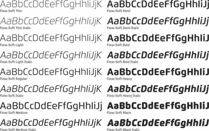 Flexo Soft Font Preview
