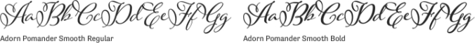 Adorn Pomander Smooth Font Preview