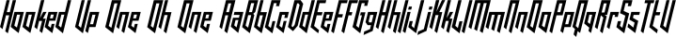 Hooked Up One Oh One Font Preview
