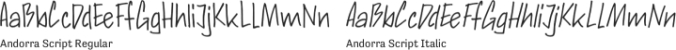 Andorra Script Font Preview