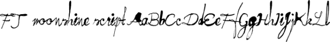 FT moonshine script Font Preview