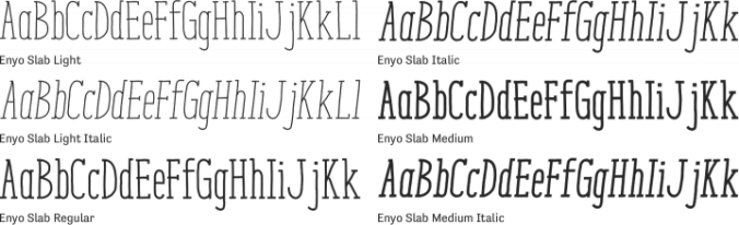 Enyo Slab Font Preview