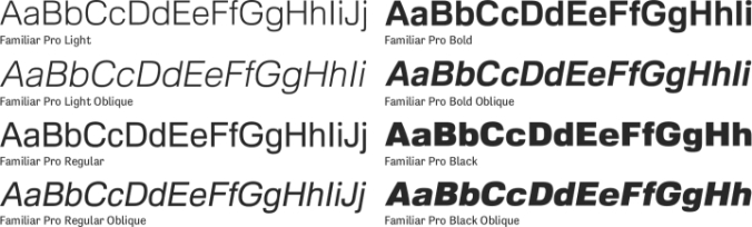 Familiar Pro Font Preview