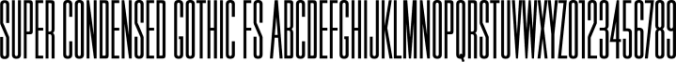 Super Condensed Gothic FS Font Preview
