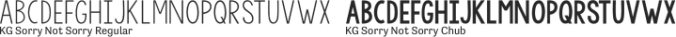 KG Sorry Not Sorry Font Preview
