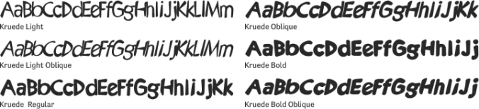 Kruede Font Preview