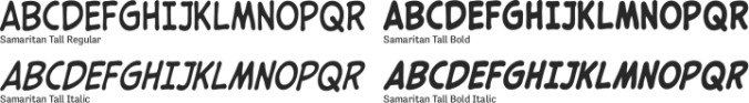 Samaritan Tall Font Preview