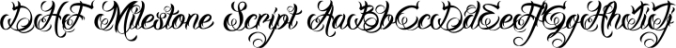 DHF Milestone Script Font Preview