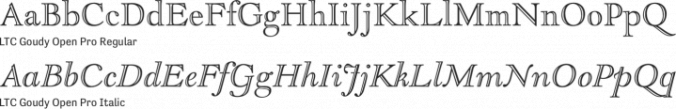 LTC Goudy Open Font Preview