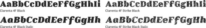 Clarenta 4F Font Preview