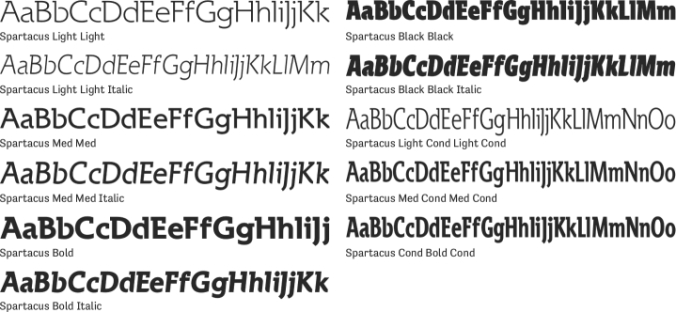 Spartacus Font Preview