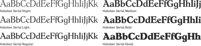 Hoboken Serial Font Preview