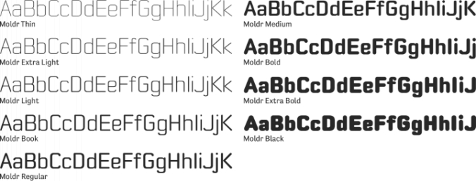 Moldr Font Preview