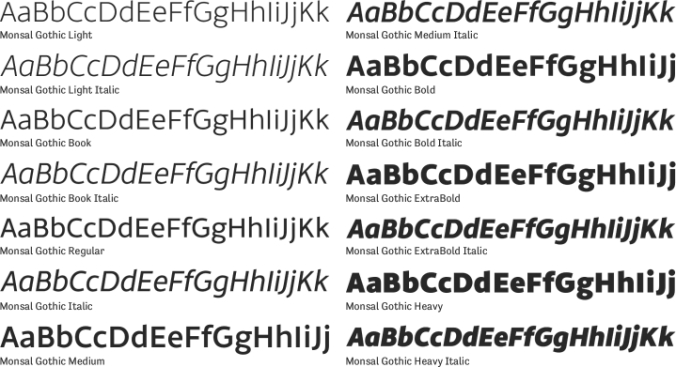 Monsal Gothic Font Preview