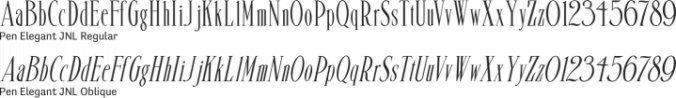 Pen Elegant JNL Font Preview