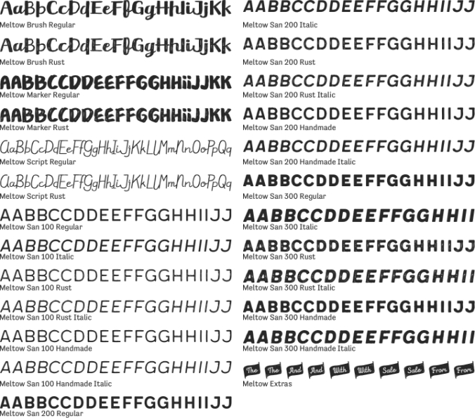 Meltow Font Preview