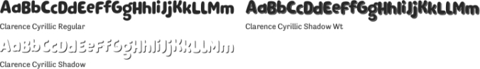 Clarence Cyrillic Font Preview