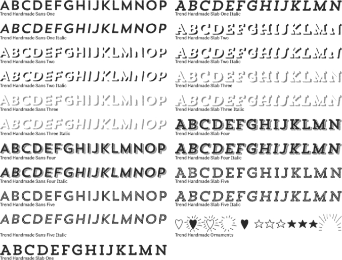 Trend Handmade Font Preview