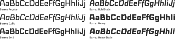 Barrez Font Preview