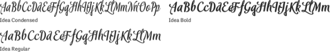 Idea Font Preview