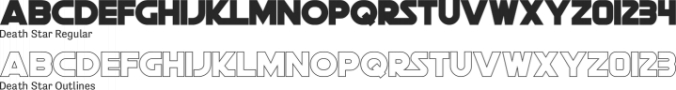 Death Star Font Preview