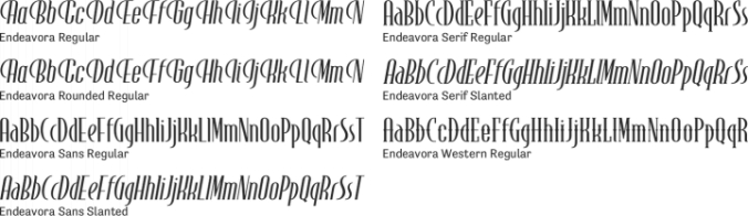 Endeavora Font Preview