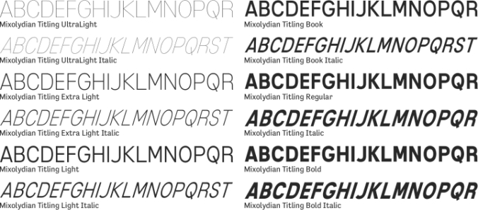 Mixolydian Titling Font Preview