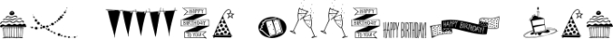 Birthday Doodles Font Preview