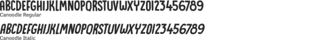 Canoodle Font Preview