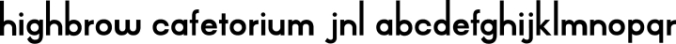 Highbrow Cafetorium JNL Font Preview