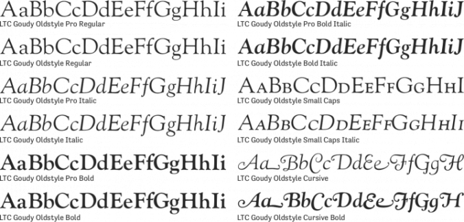 LTC Goudy Oldstyle Font Preview