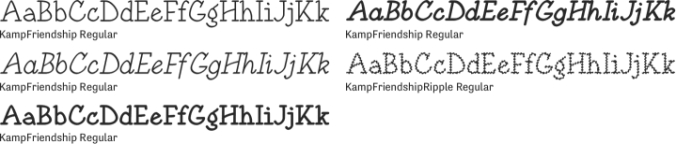 KampFriendship Font Preview