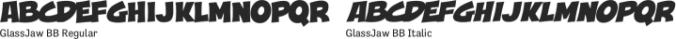 Glass Jaw Font Preview