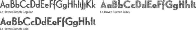 Le Havre Sketch Font Preview